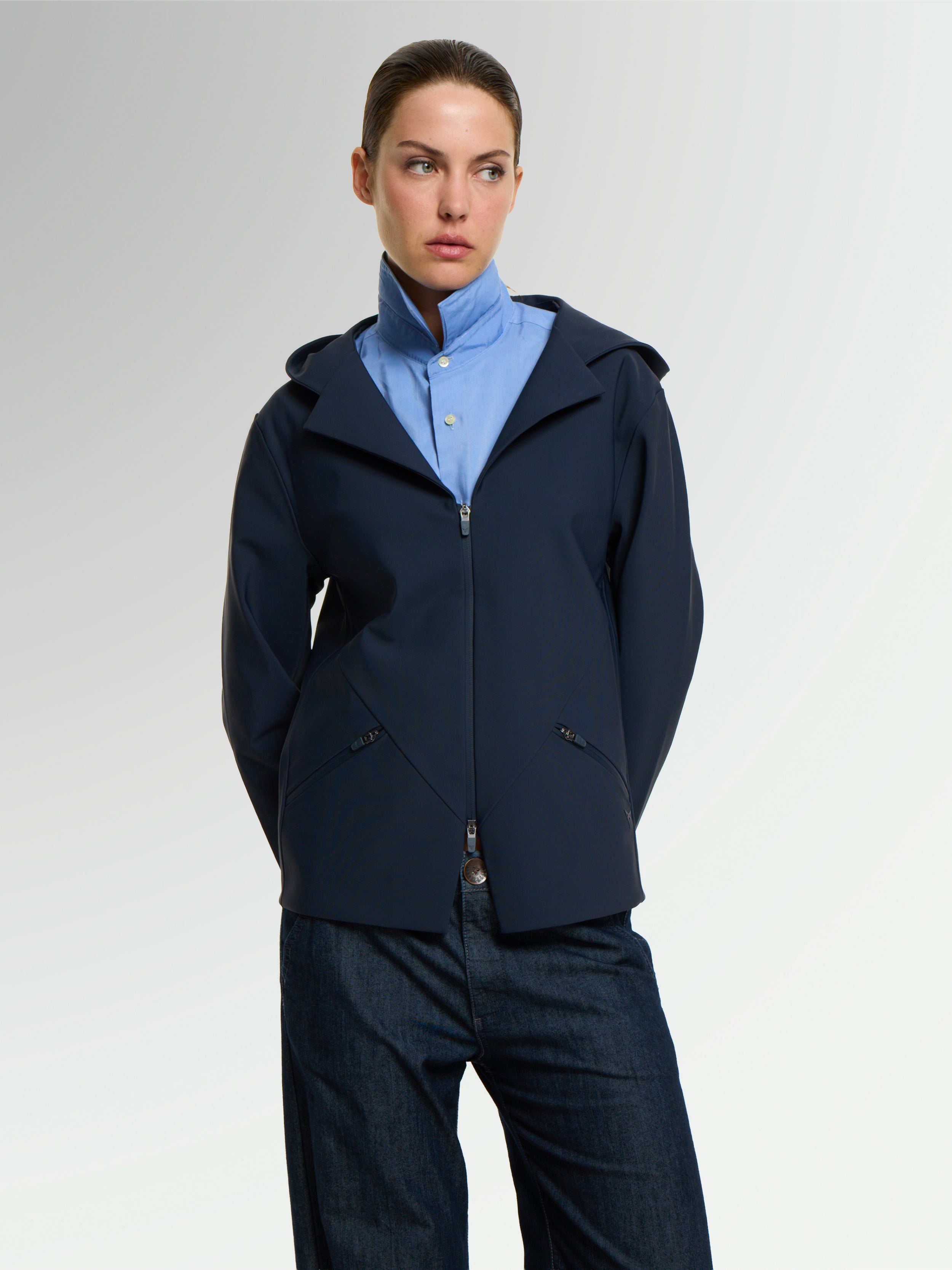 BLAZER-HOODIE MOONSLATE-BLAU UNISEX