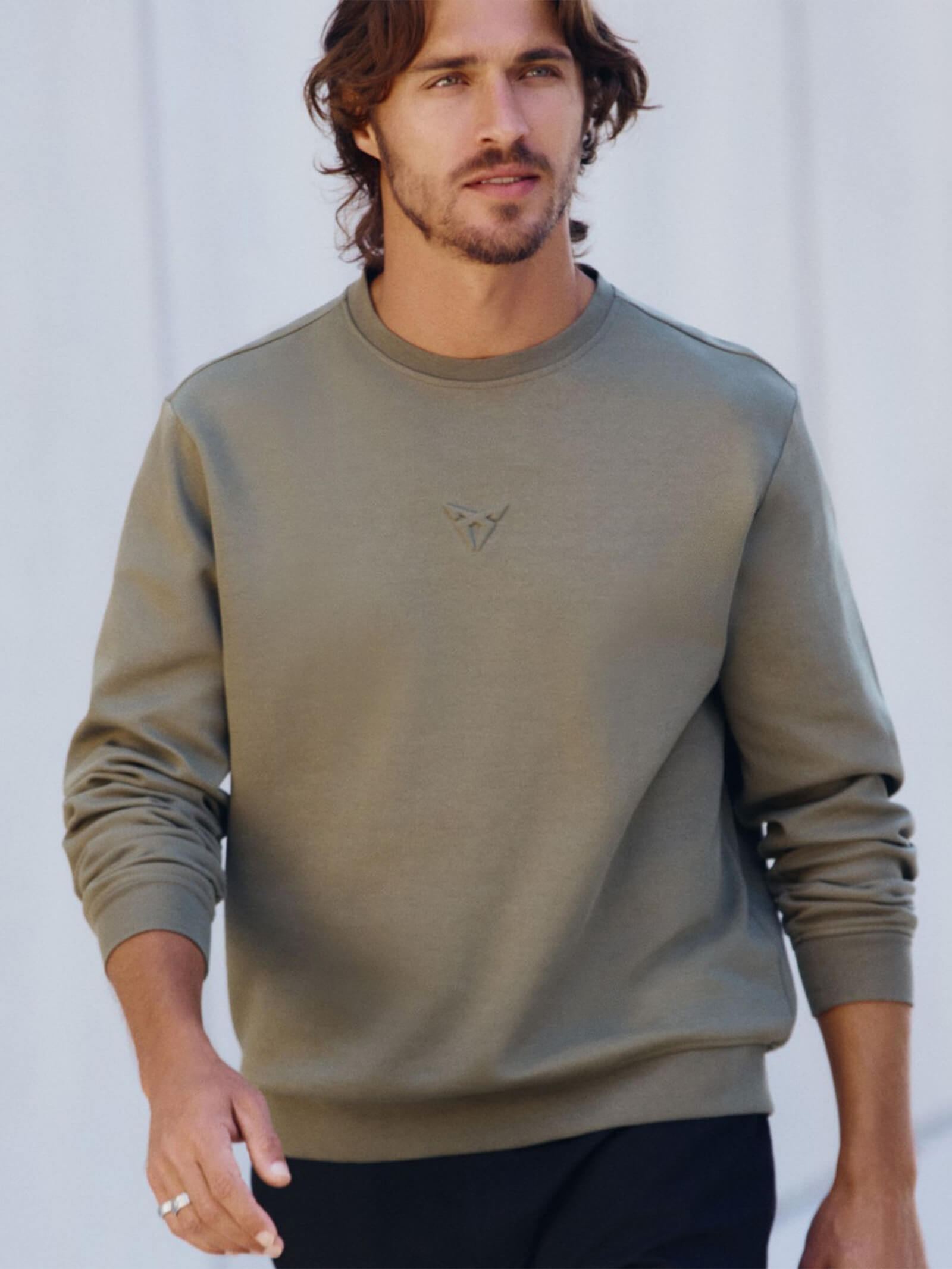 UNISEX RIVER GREEN EMBOSSED SWEATSHIRT