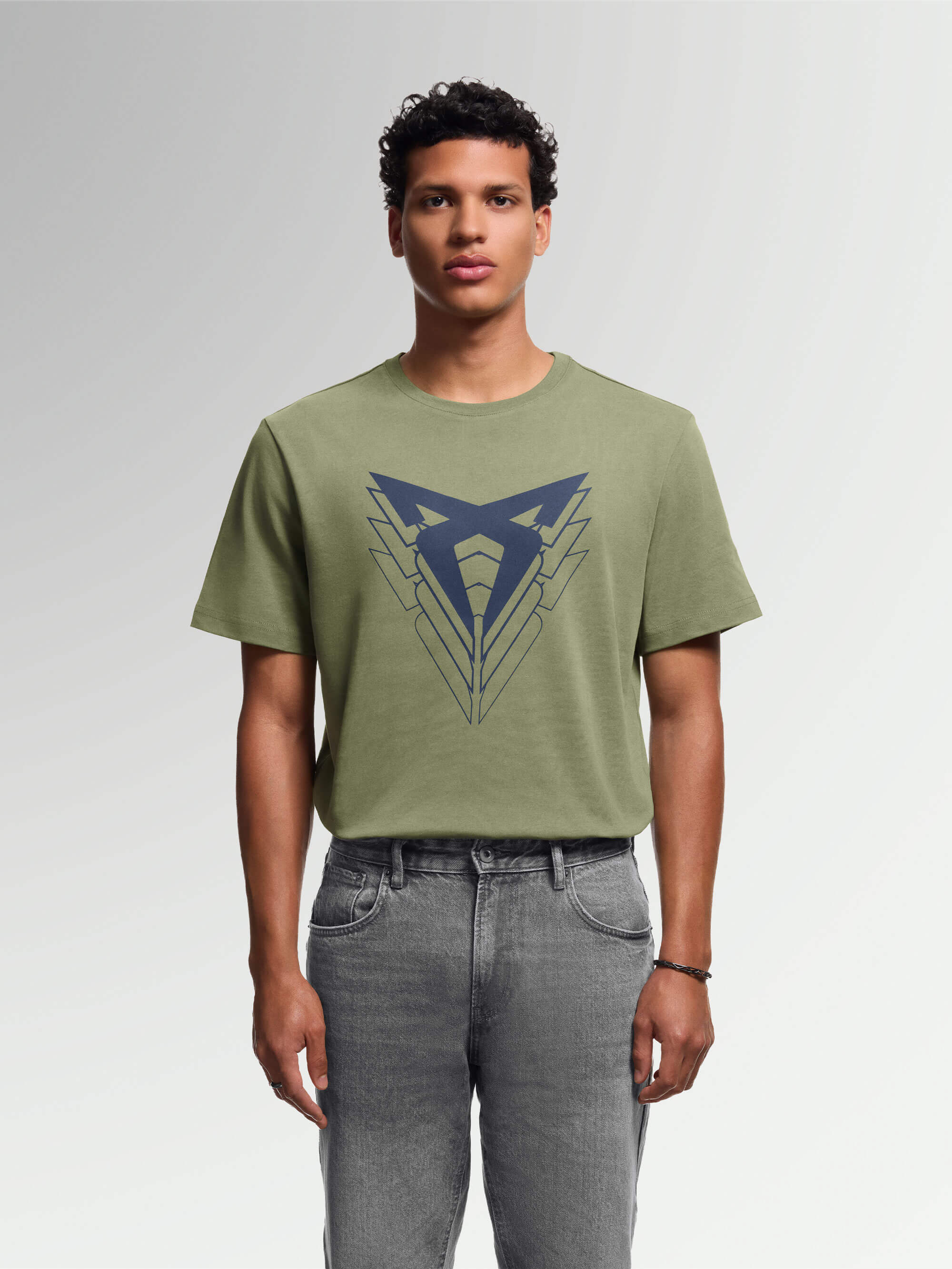 Green short-sleeved CUPRA T-shirt – big logo | CUPRA Collection
