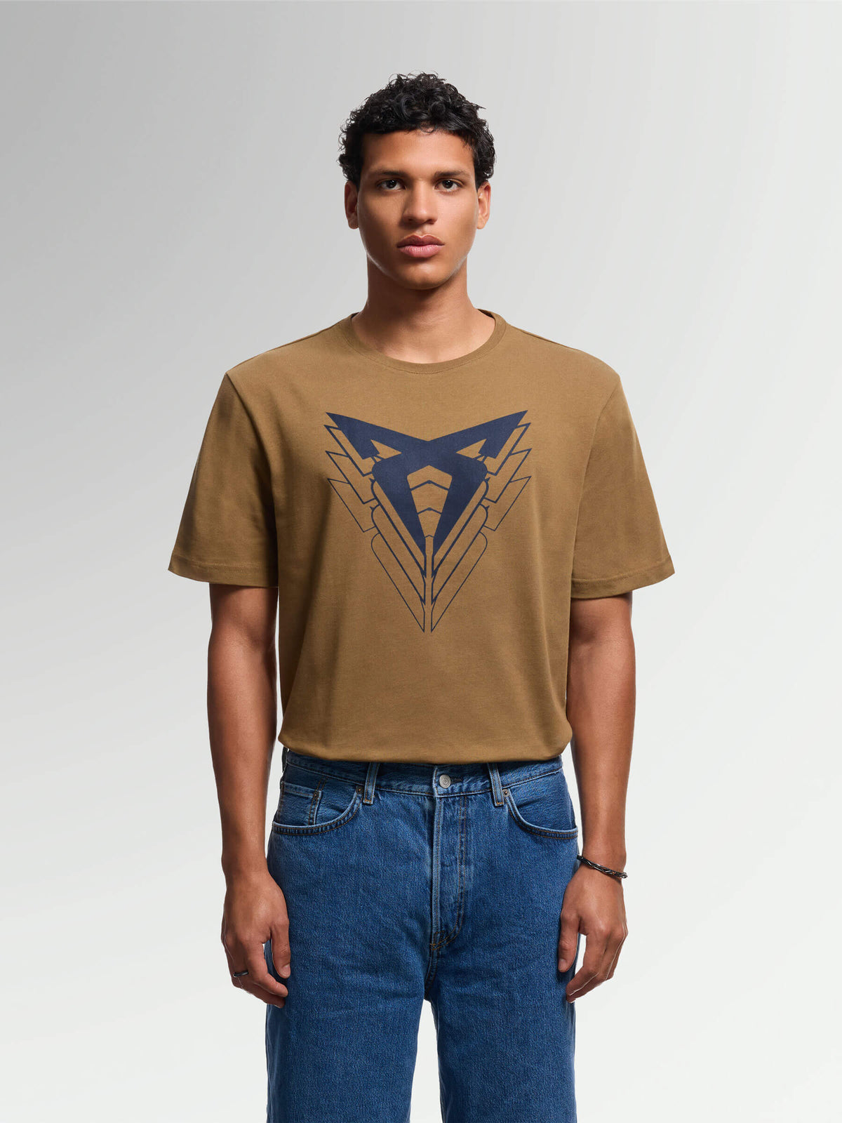 Brown short-sleeved CUPRA T-shirt – Big Logo | CUPRA Collection