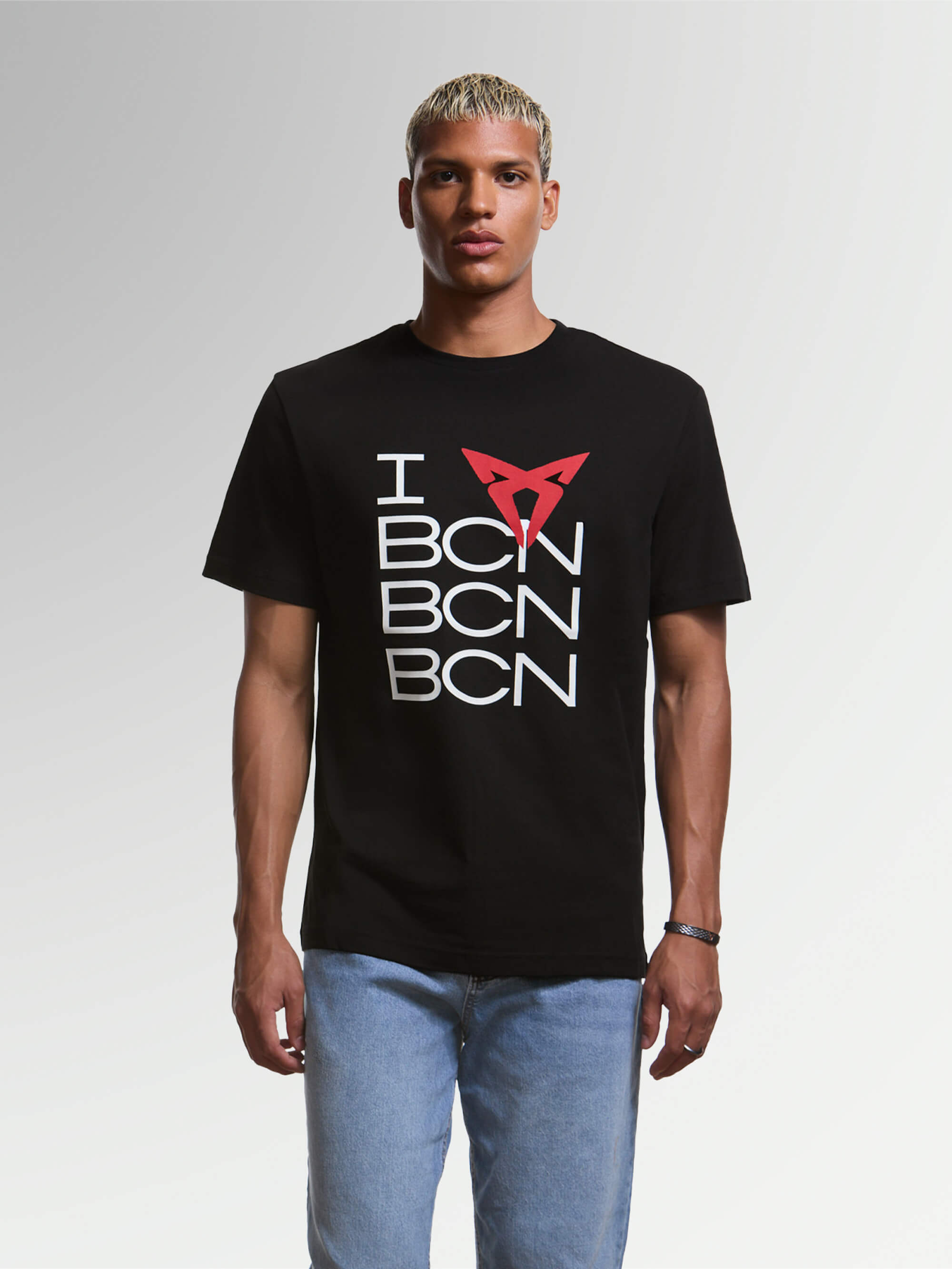 T-SHIRT I LOVE CUPRA BCN SCHWARZ UNISEX