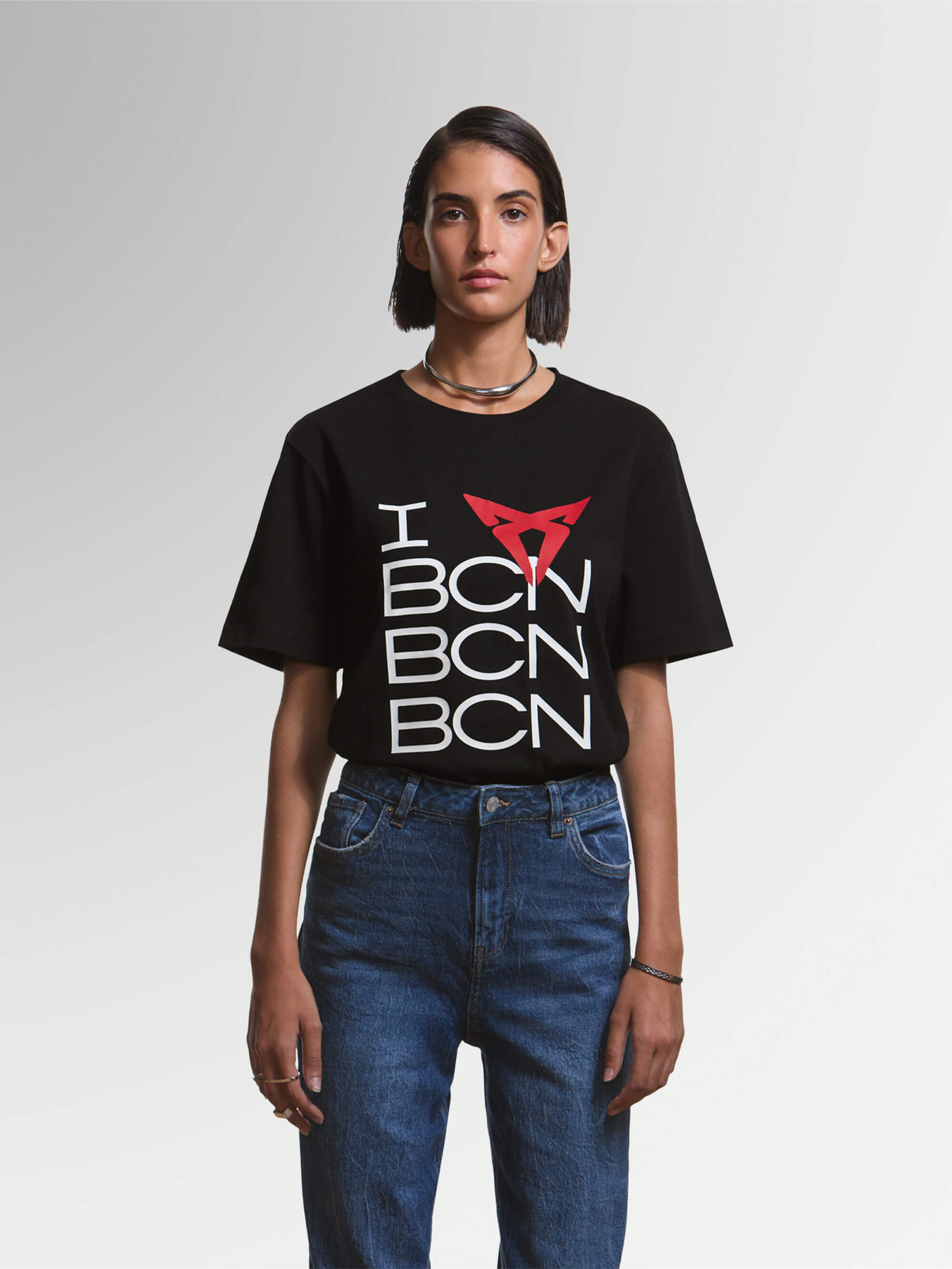T-SHIRT I LOVE CUPRA BCN SCHWARZ UNISEX