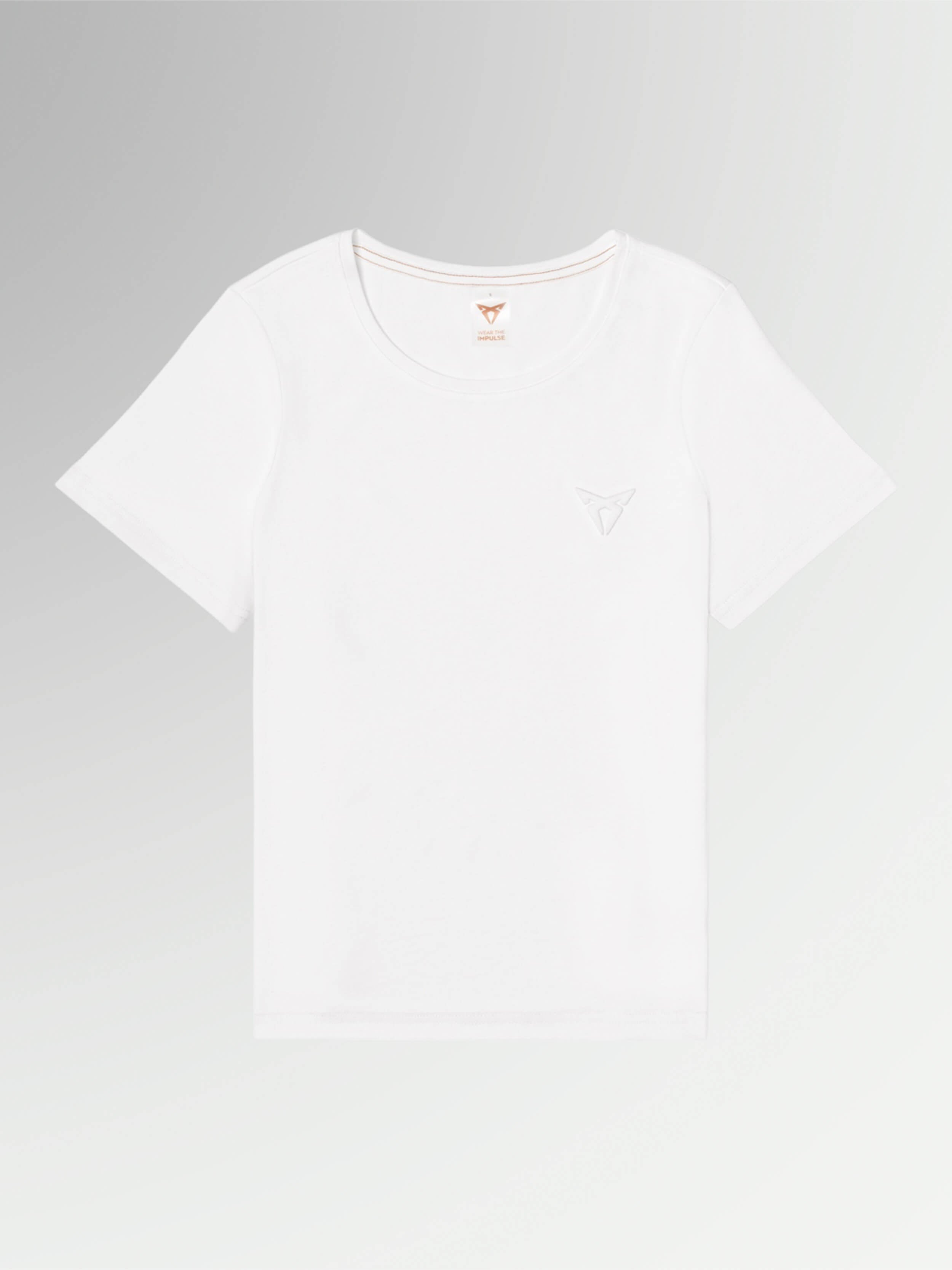 EMBOSSED T-SHIRT FÜR FRAUEN, TAILLIERT