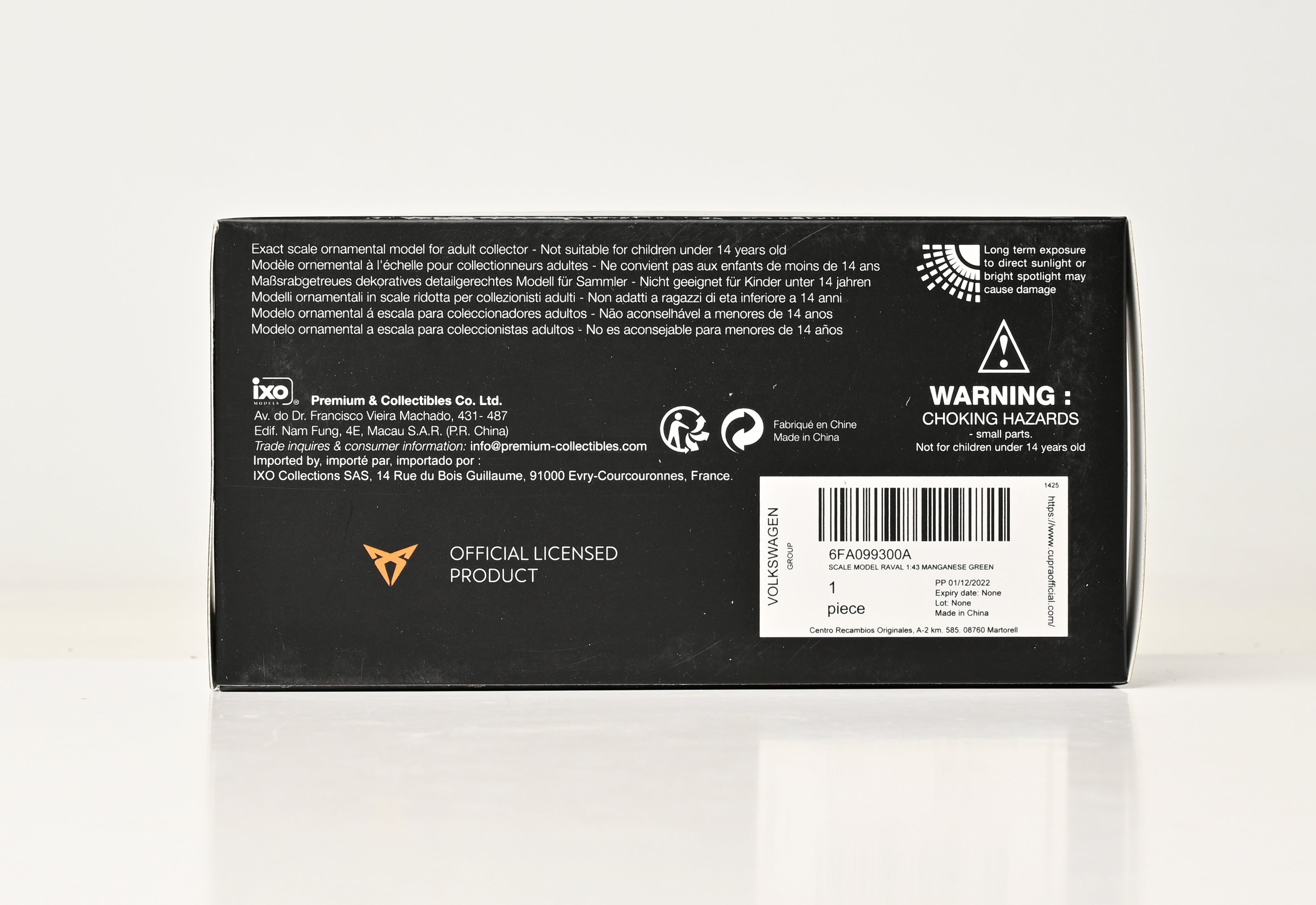 AUTO IN SCALA 1:43 CUPRA RAVAL VERDE MANGANESE