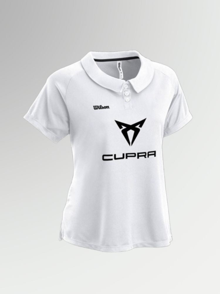 POLOSHIRT PADEL WEISSES DAMEN - WILSON x CUPRA