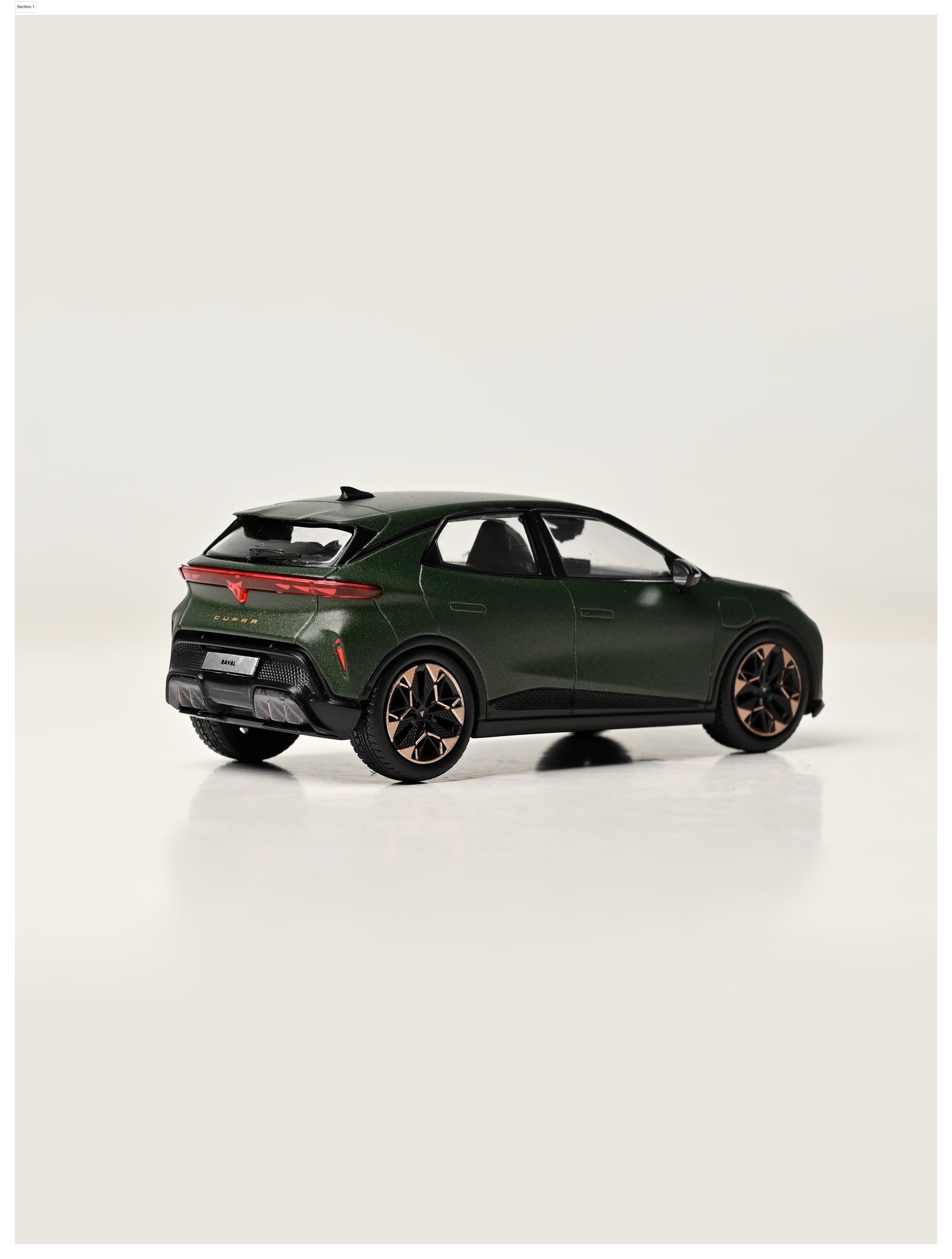 CUPRA RAVAL COCHE A ESCALA 1:43 VERDE MANGANESE