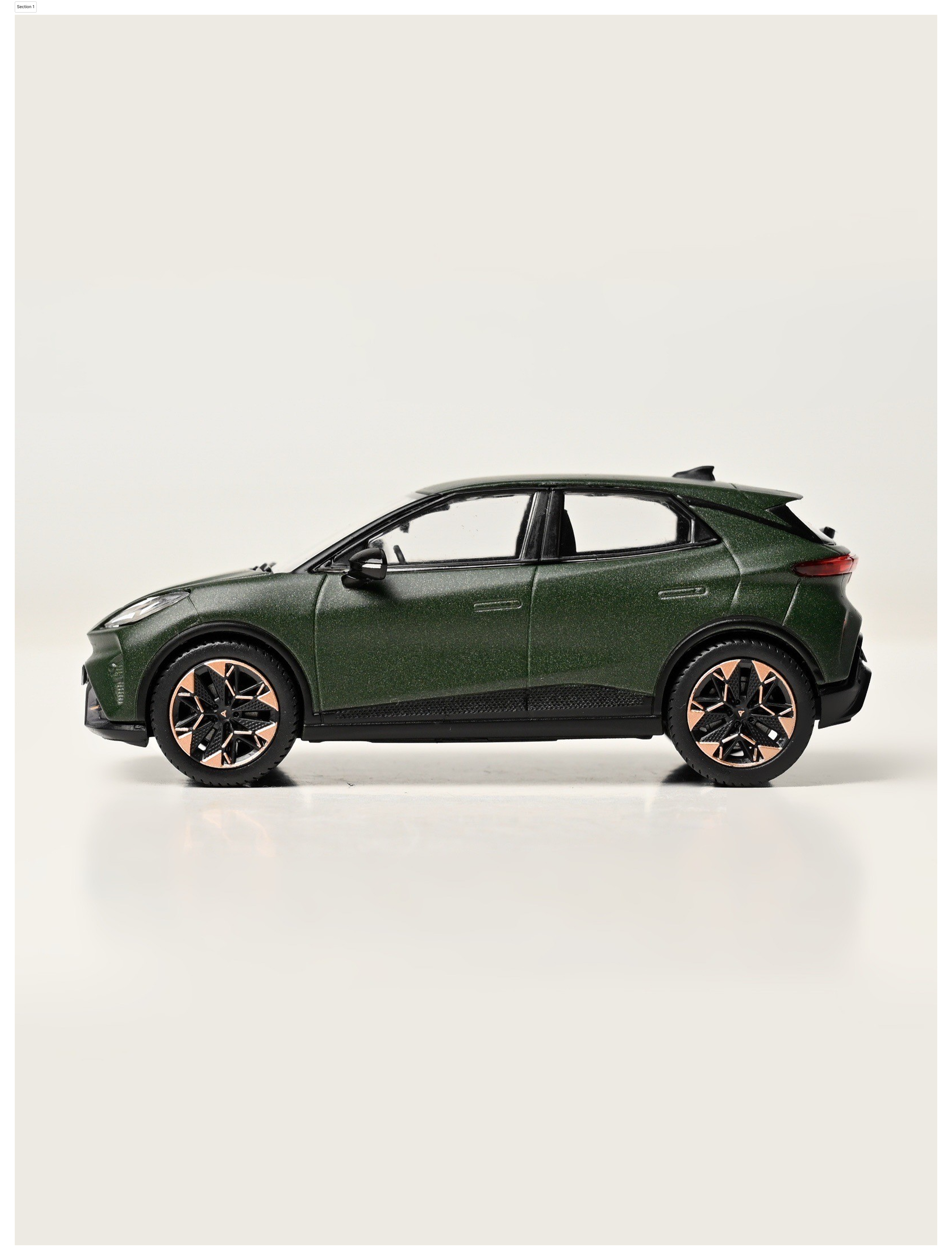 CUPRA RAVAL COCHE A ESCALA 1:43 VERDE MANGANESE