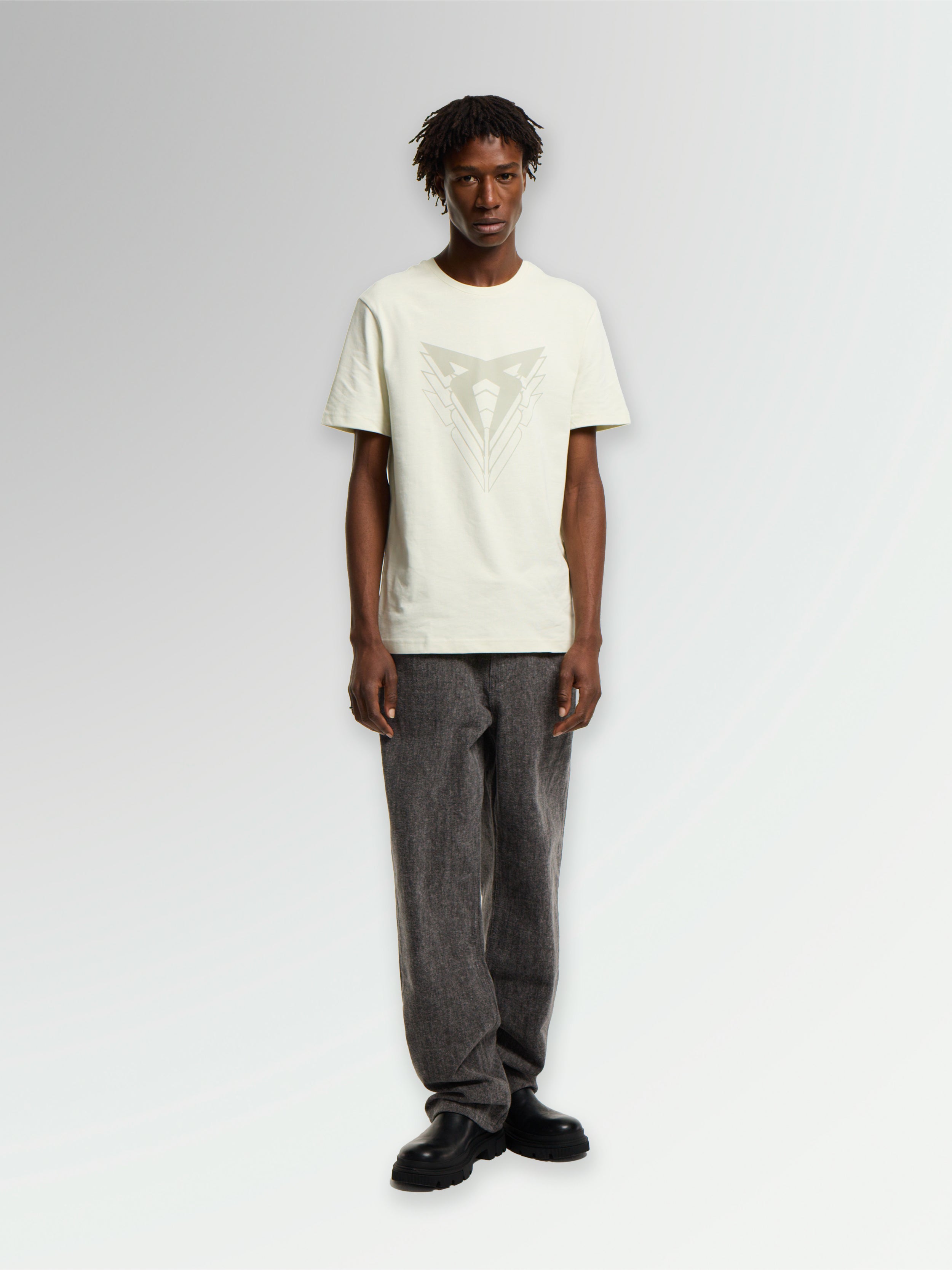 T-SHIRT BIG LOGO BEIGE TAIGA UNISEX