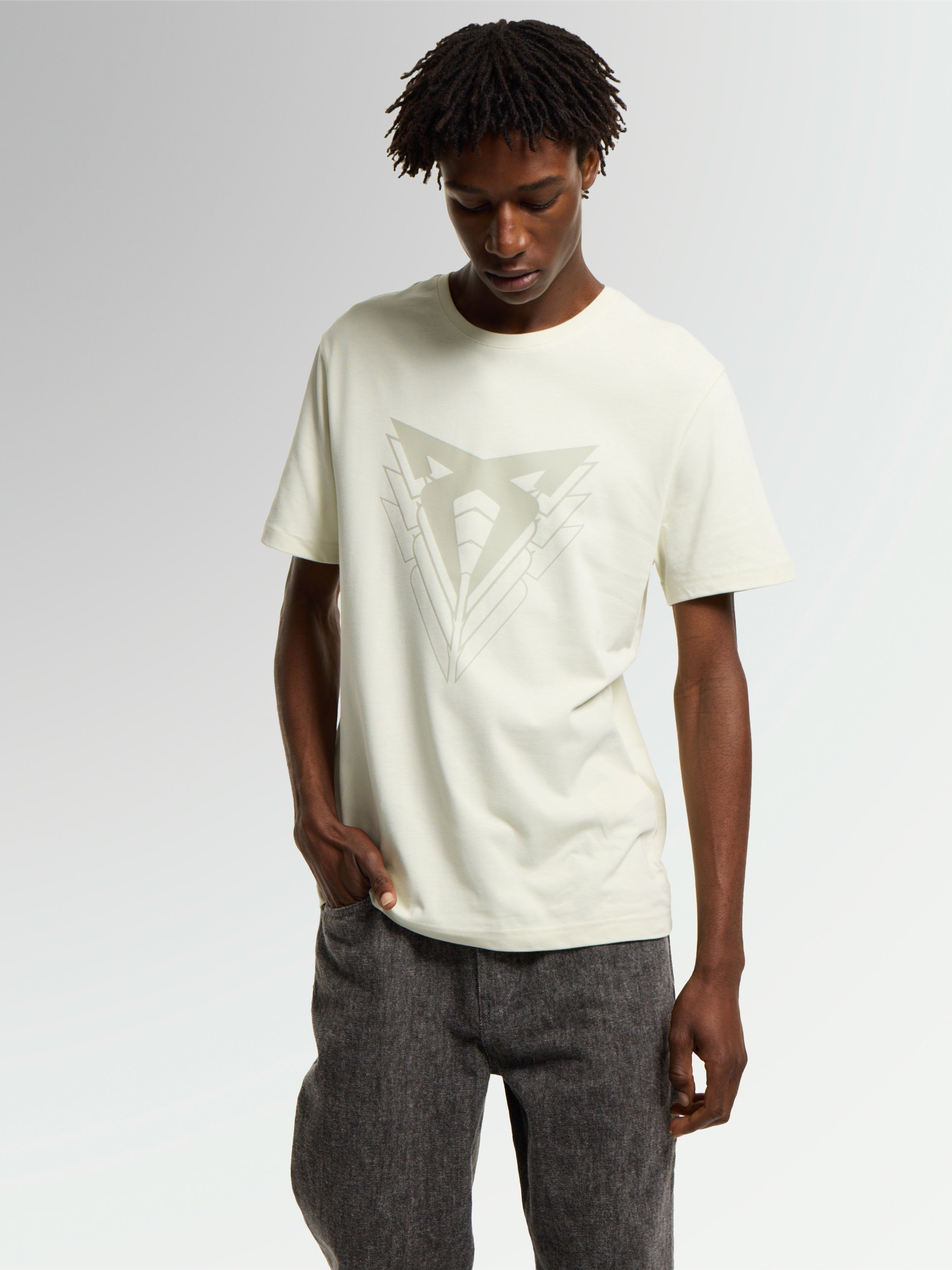 CAMISETA BIG LOGO BEIGE TAIGA UNISEX