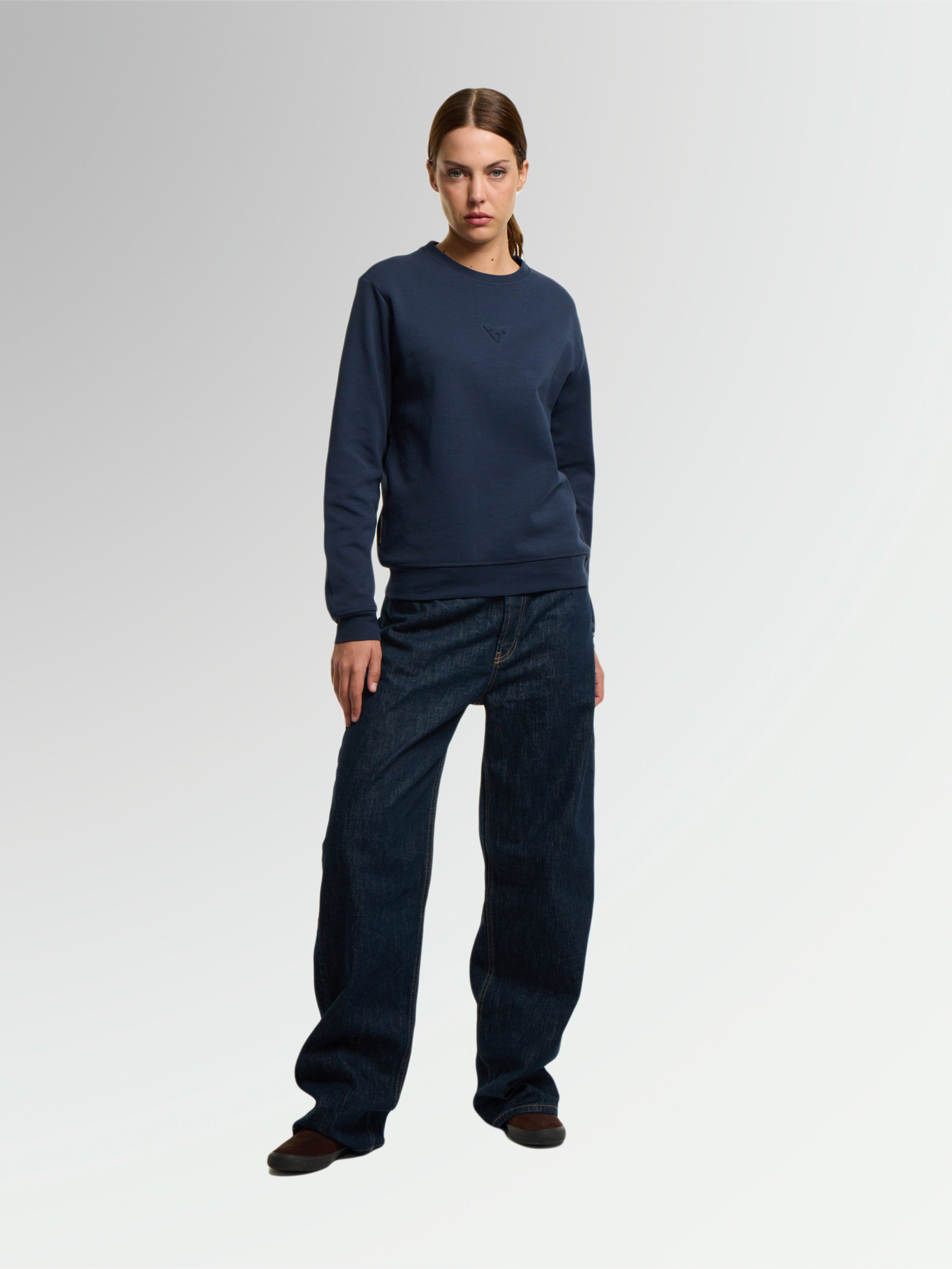 UNISEX MOONSLATE BLUE EMBOSSED SWEATSHIRT