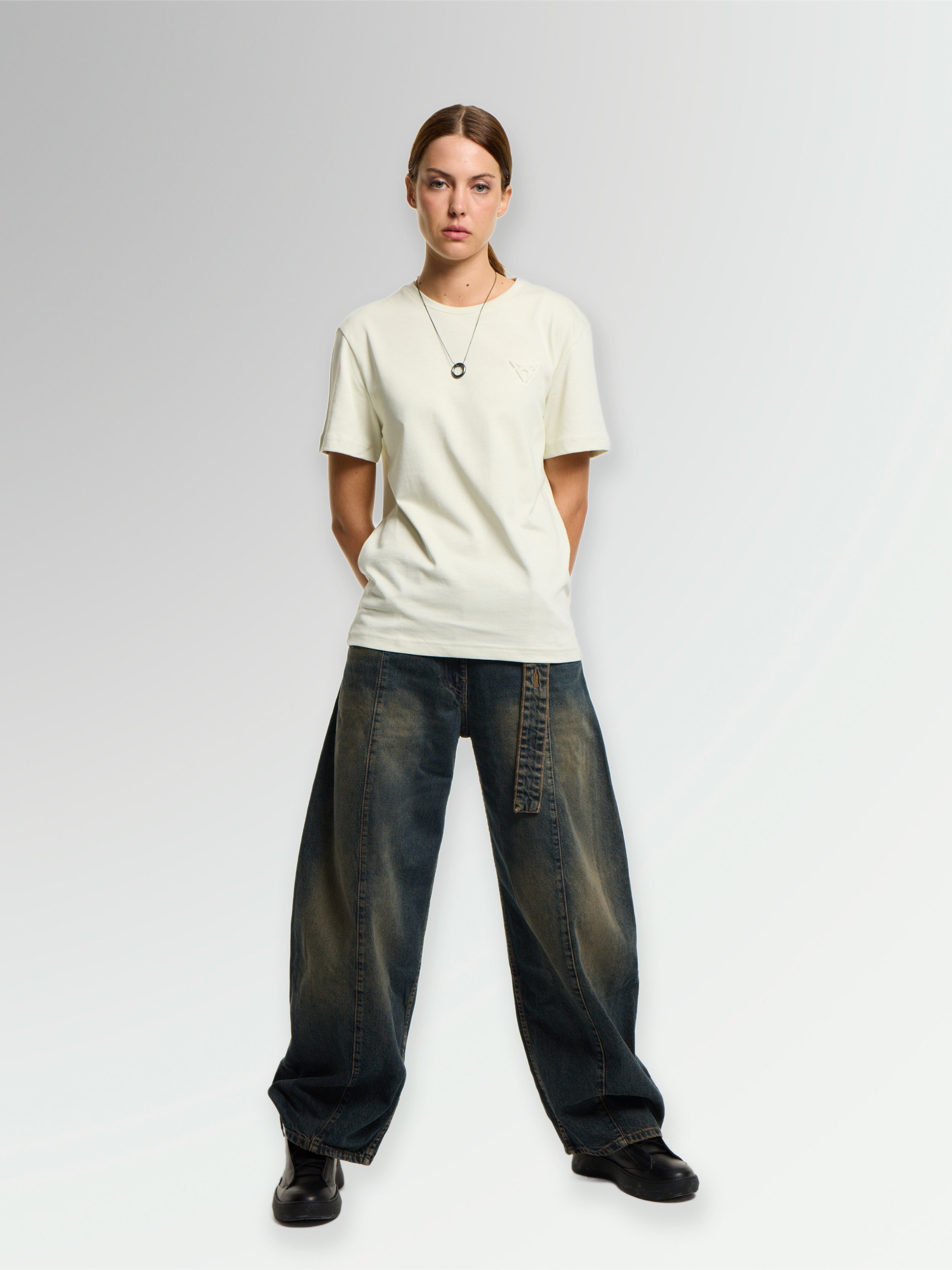 Unisex beige embossed T-shirt regular fit | CUPRA Collection