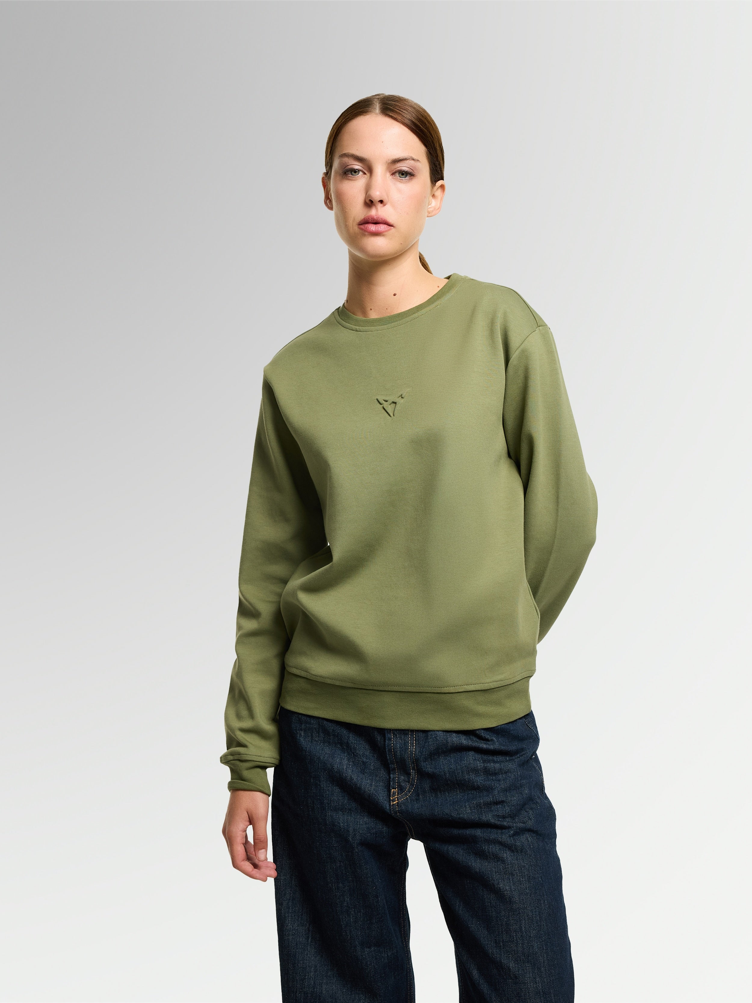 UNISEX RIVER GREEN EMBOSSED SWEATSHIRT