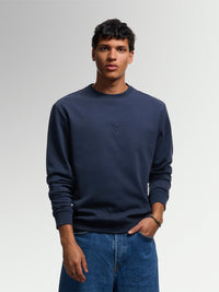 UNISEX MOONSLATE BLUE EMBOSSED SWEATSHIRT