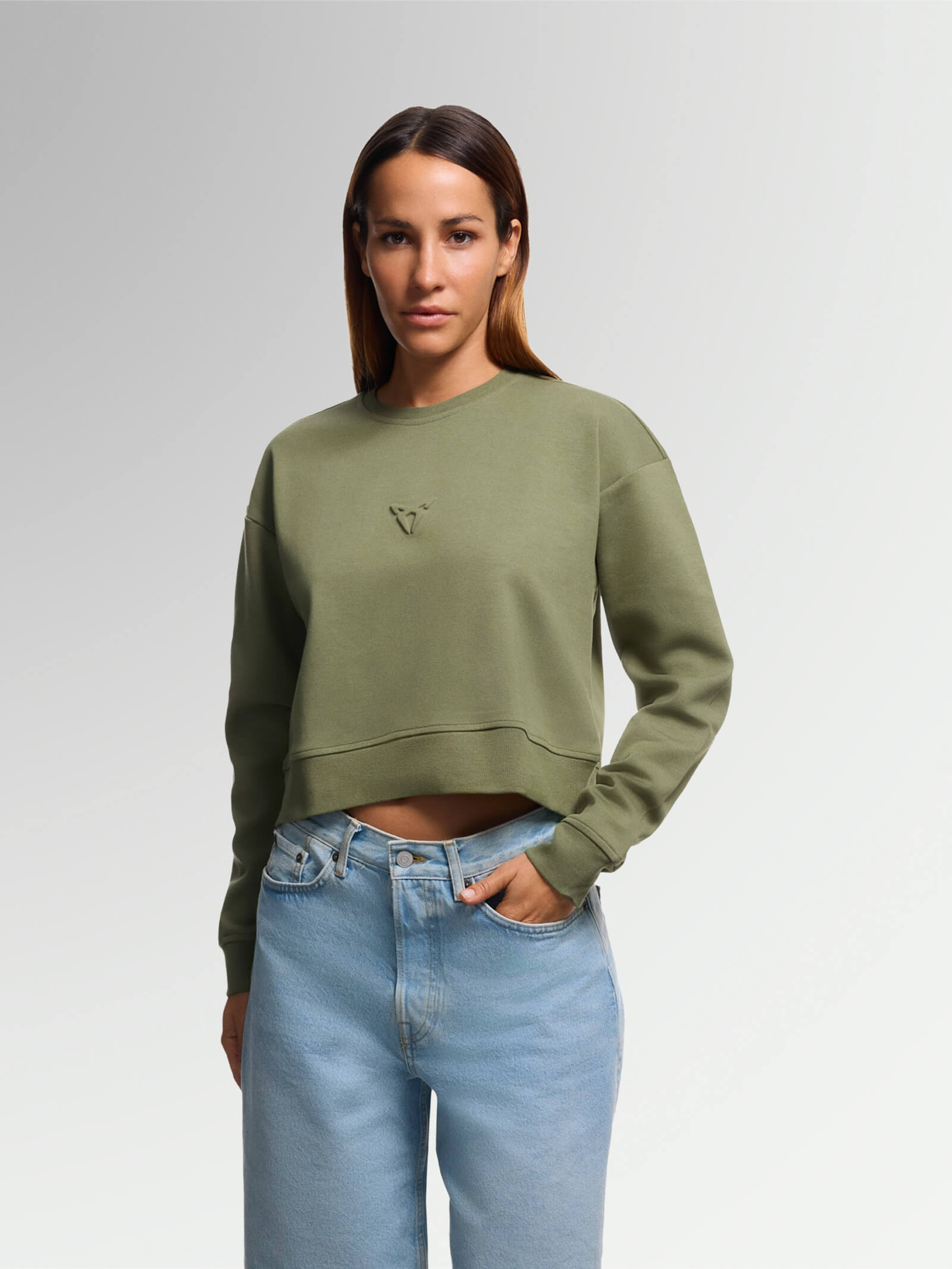 CUPRA SUDADERA EMBOSSED CROPPED