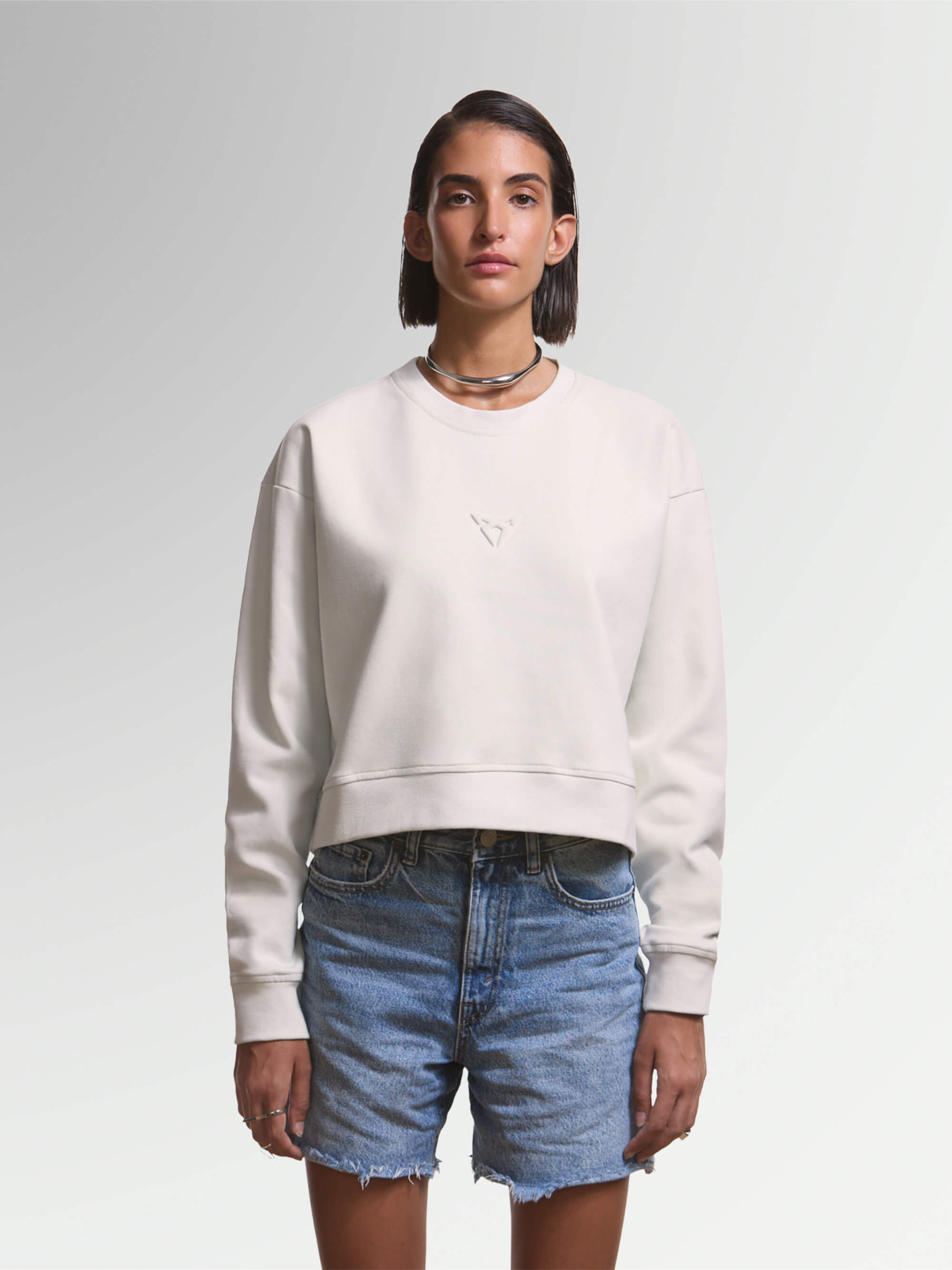 CUPRA SUDADERA EMBOSSED CROPPED
