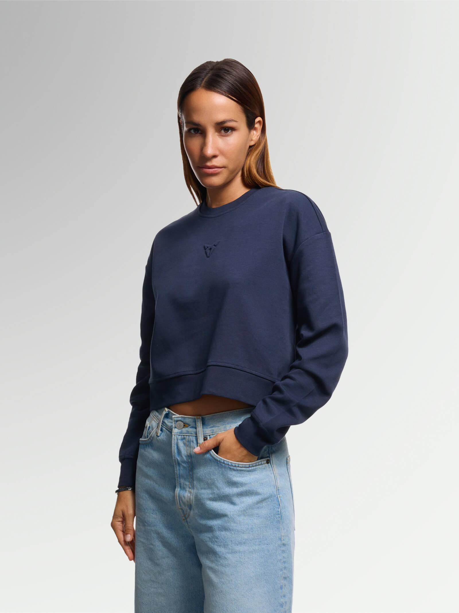 CUPRA SUDADERA EMBOSSED CROPPED