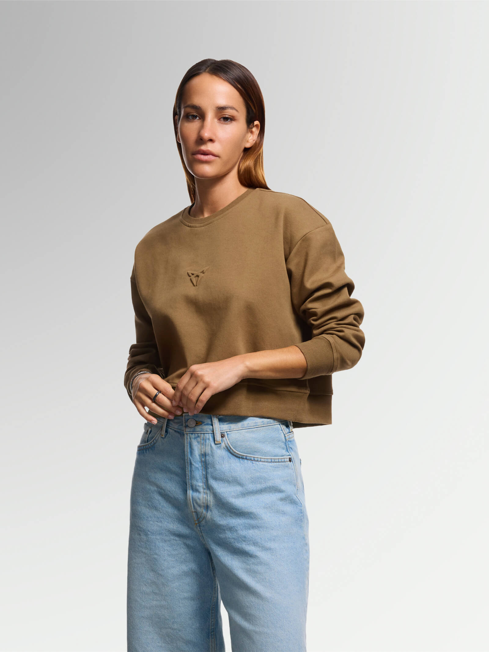 CUPRA SUDADERA EMBOSSED CROPPED
