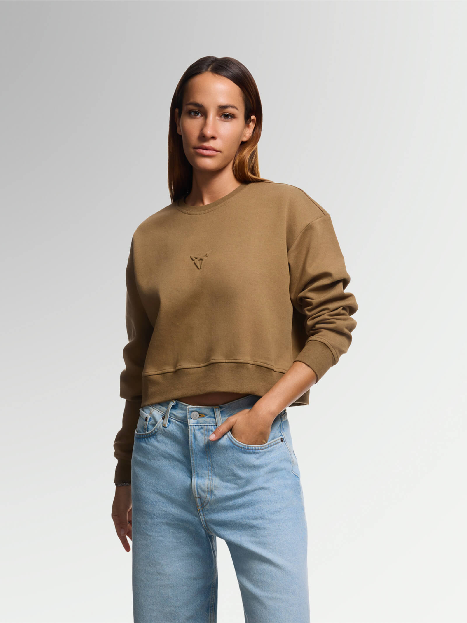 CUPRA SUDADERA EMBOSSED CROPPED