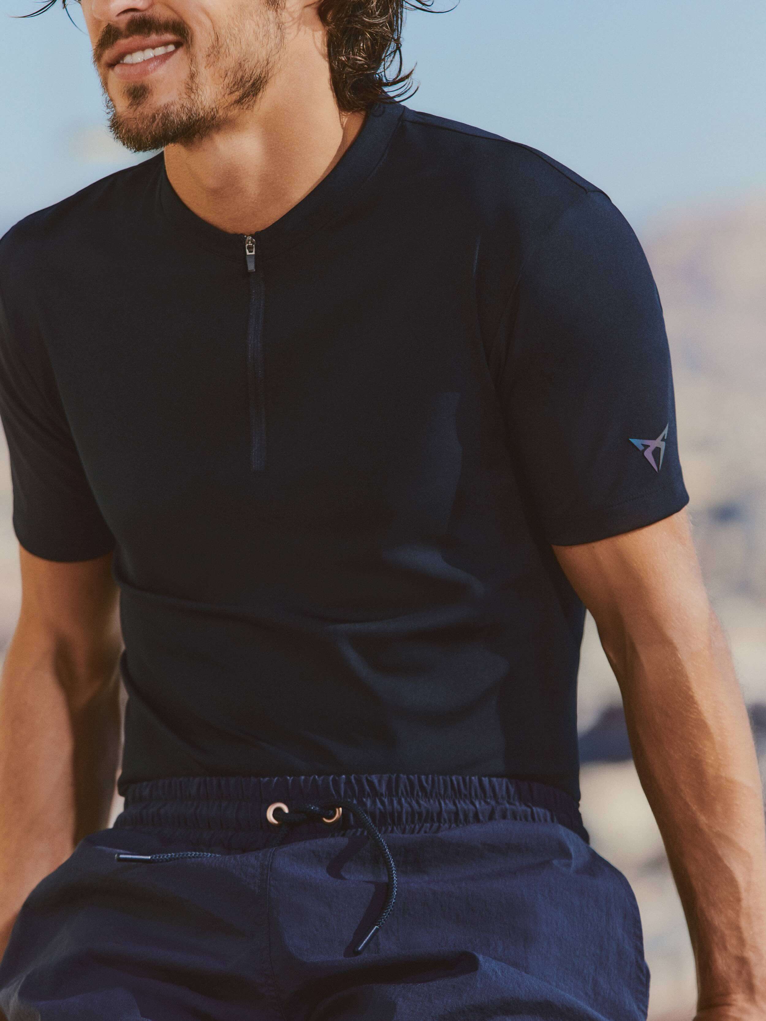 Camiseta técnica baño azul hombre