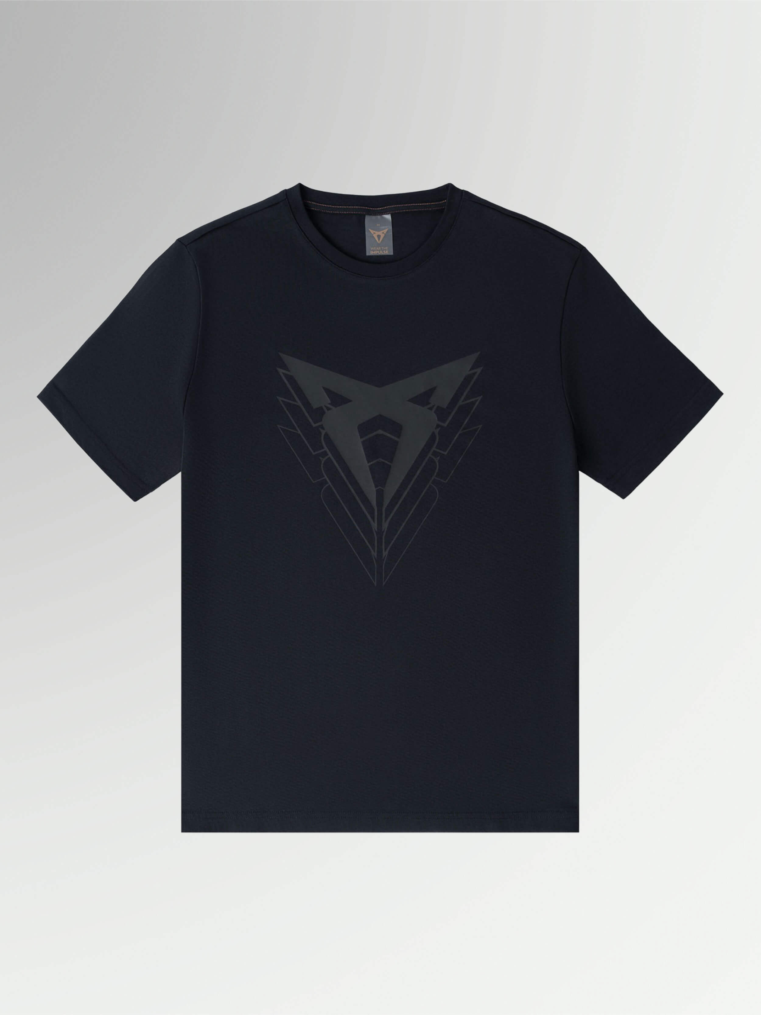 Black short-sleeved CUPRA T-shirt with round neck – Big Logo