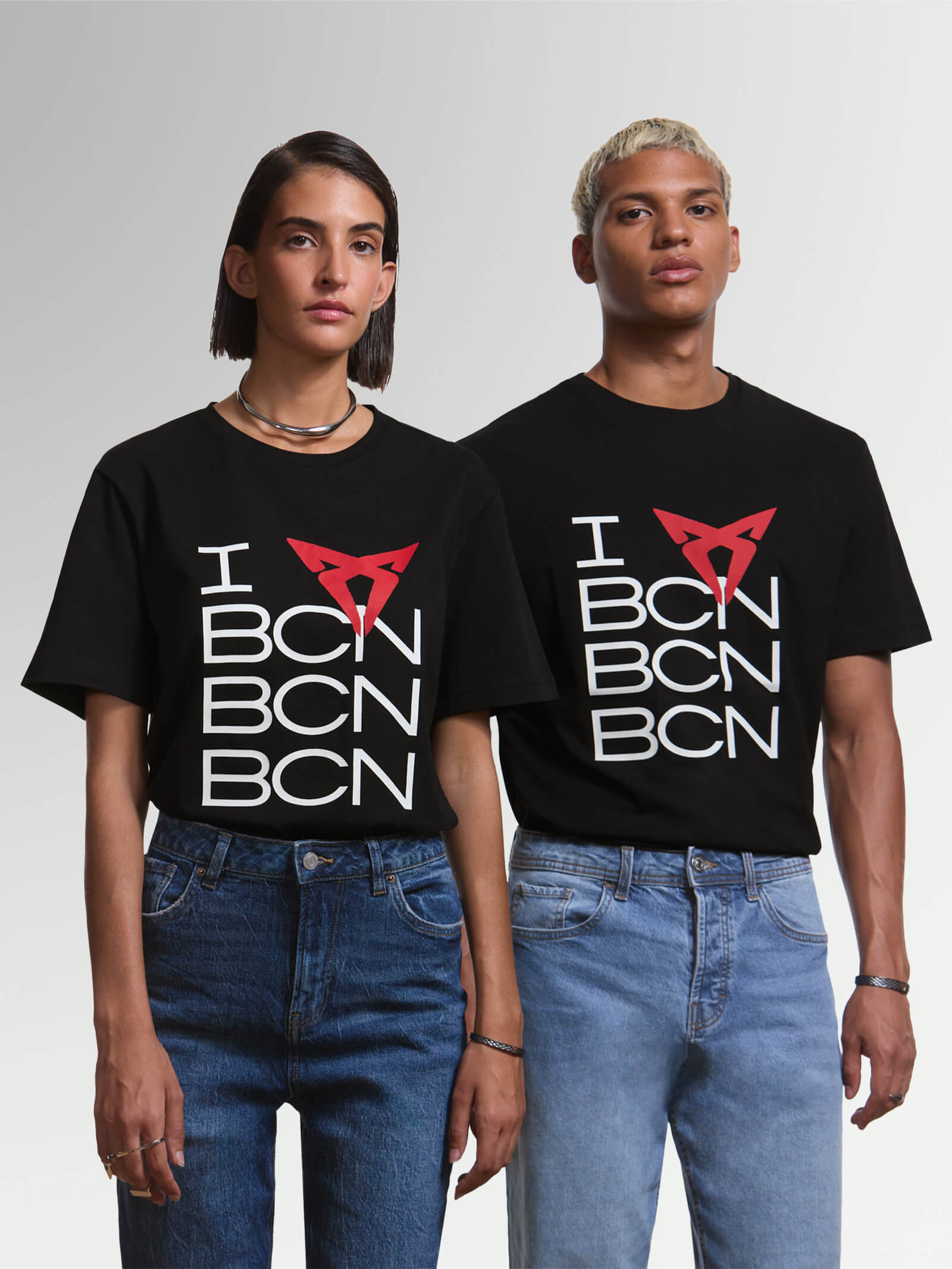 T-SHIRT I LOVE CUPRA BCN SCHWARZ UNISEX