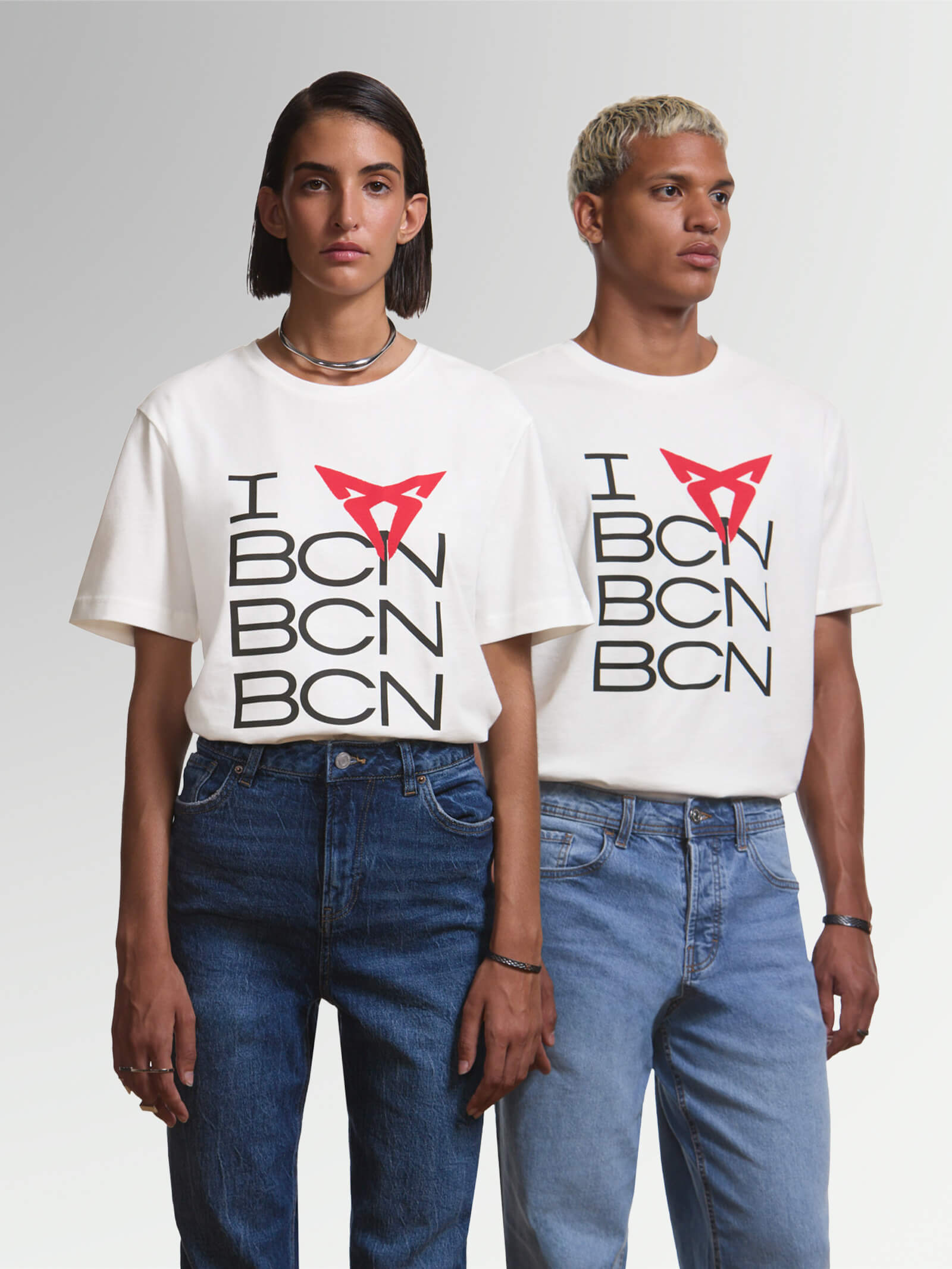T-SHIRT I LOVE CUPRA BCN WEISS UNISEX