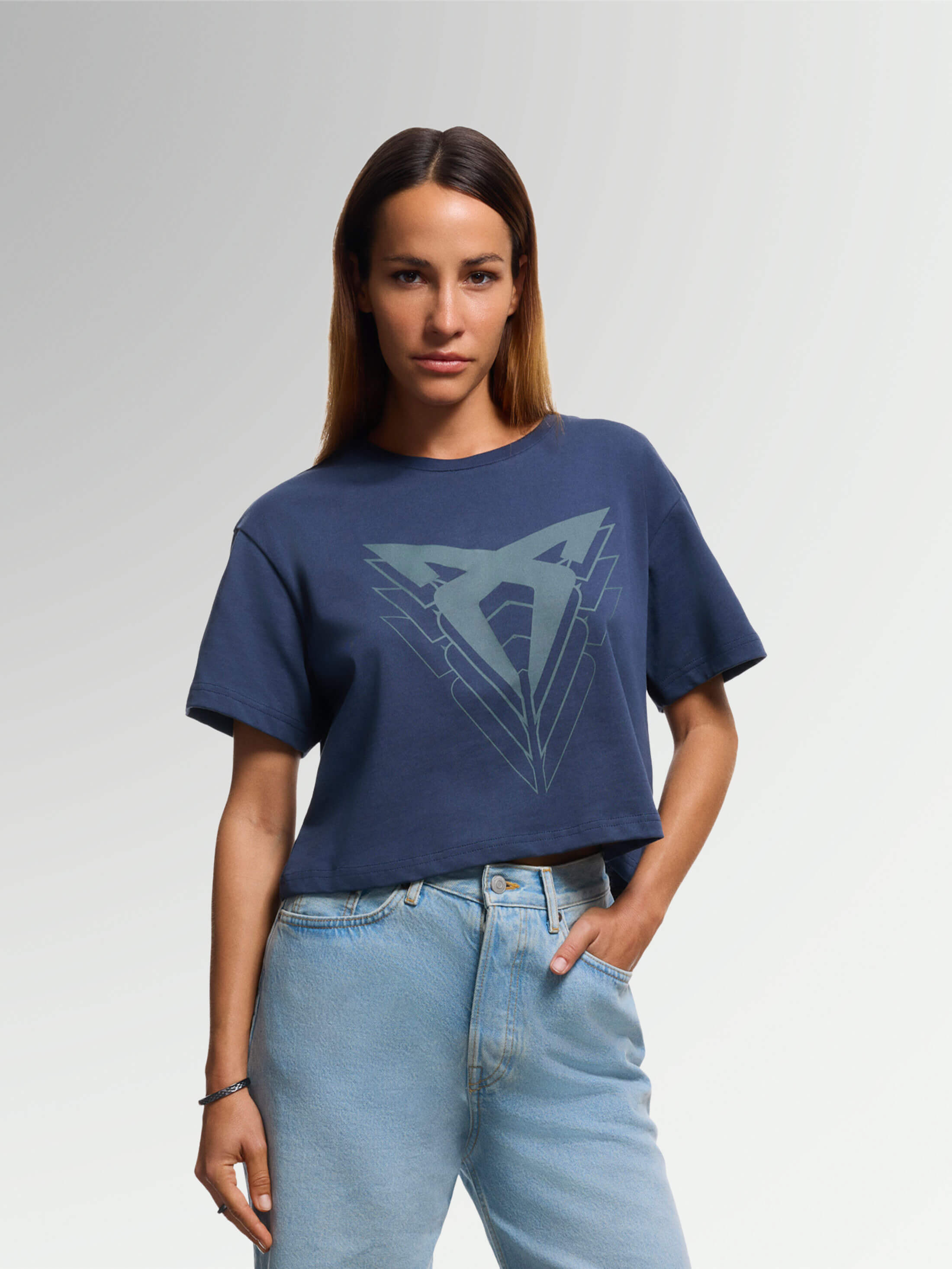 CUPRA CAMISETA BIG LOGO CROPPED