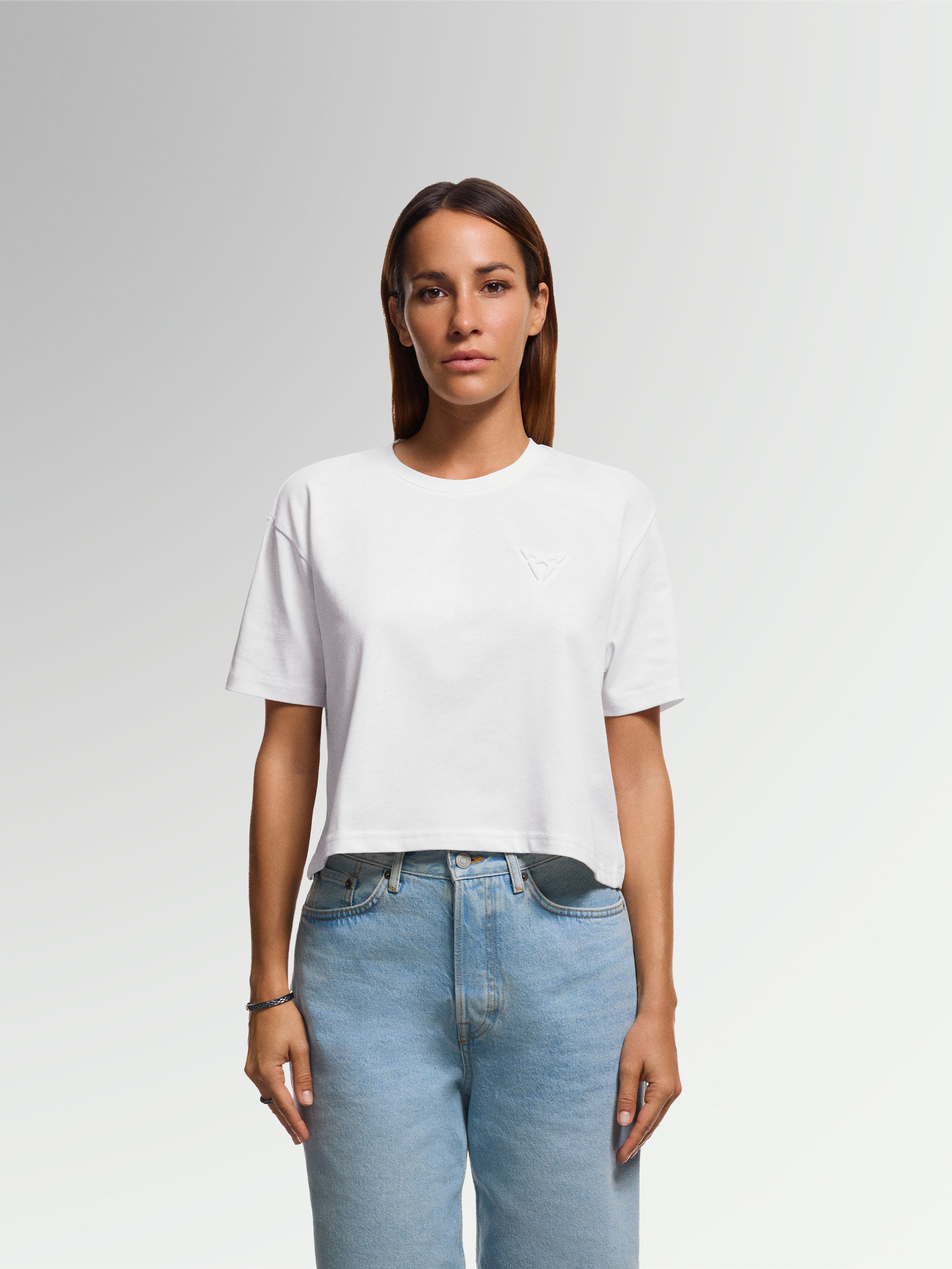 CUPRA EMBOSSED T-SHIRT CROP TOP