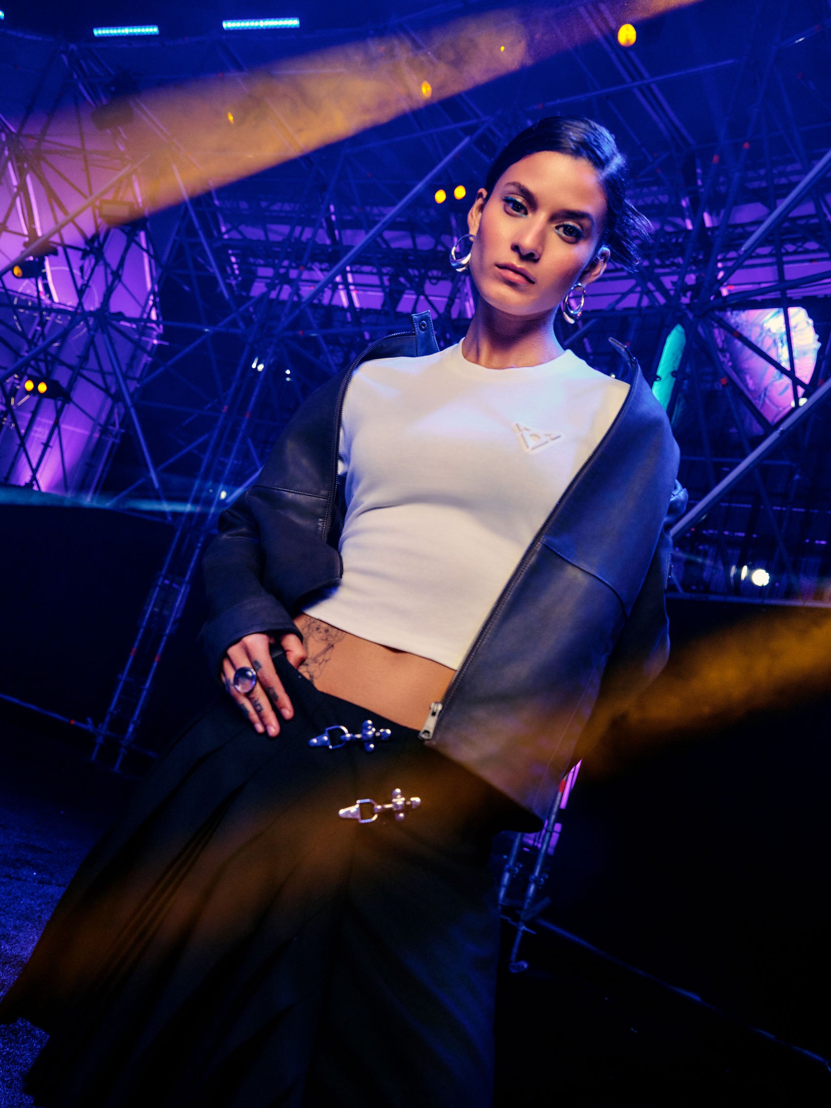 CUPRA EMBOSSED T-SHIRT CROP TOP