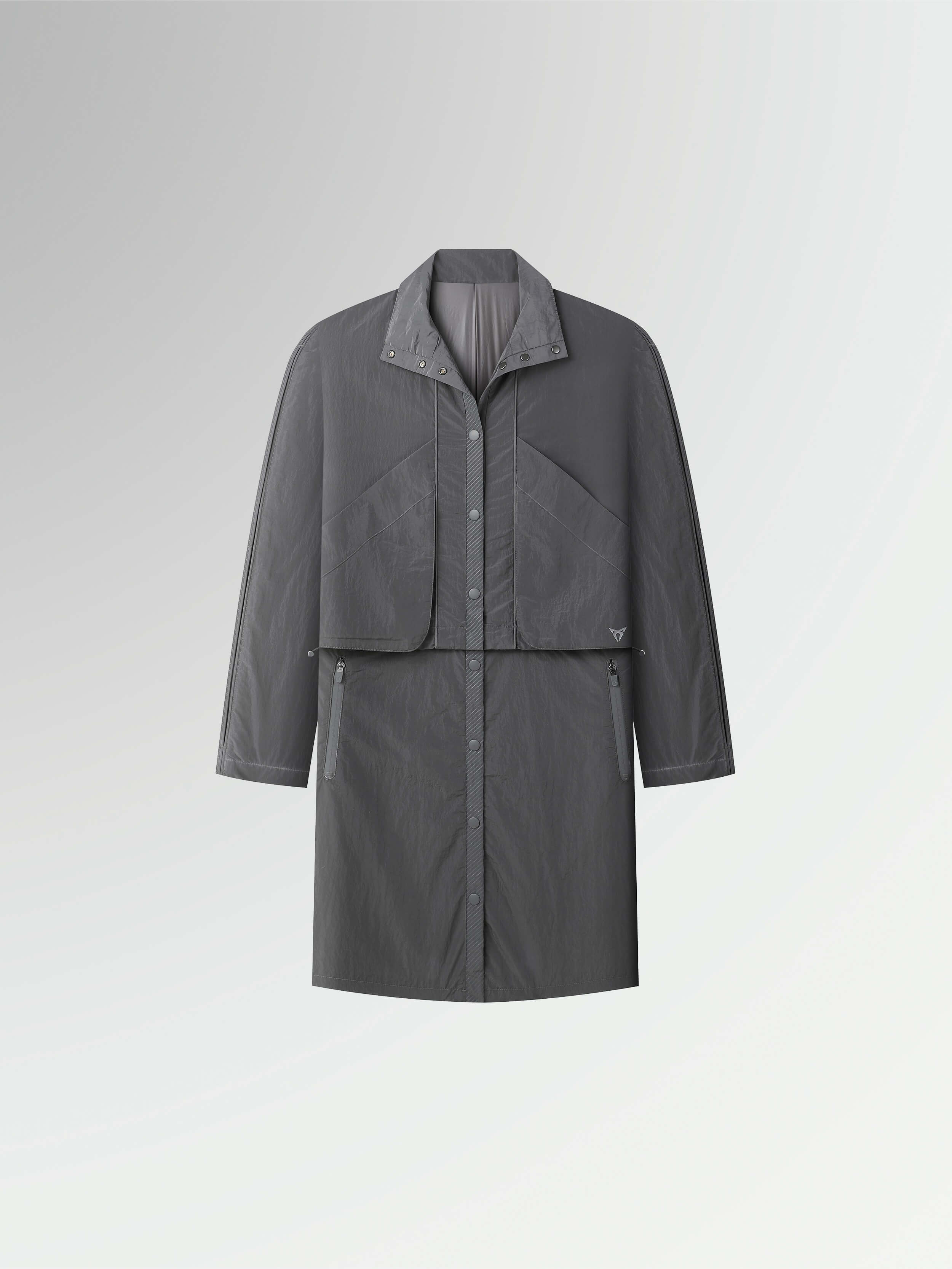 Chaqueta deportiva CUPRA de color gris para mujer