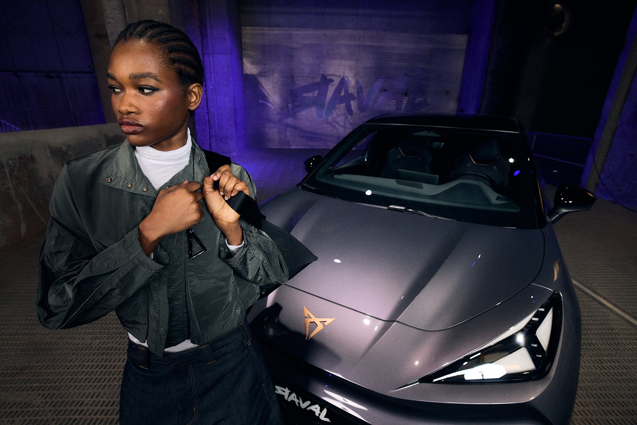 Women's grey sports jacket/bomber jacket | CUPRA Collection